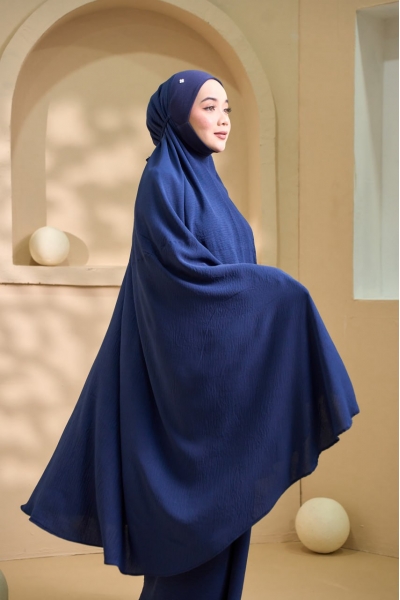 Telekung Taara Navy Blue